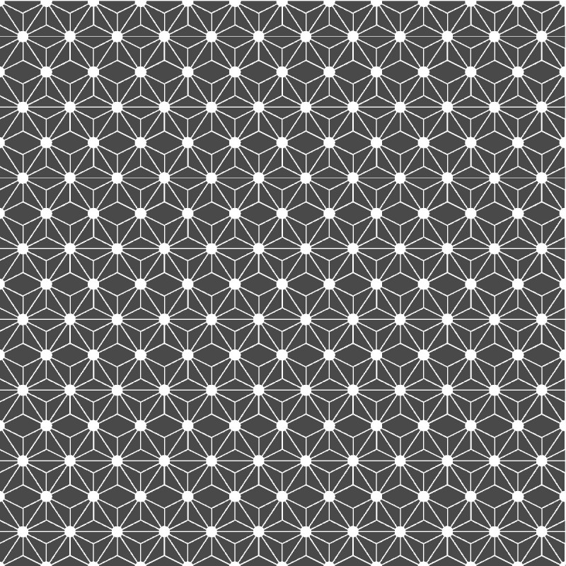 Drap Housse Motif Hexa Étoilé Gris