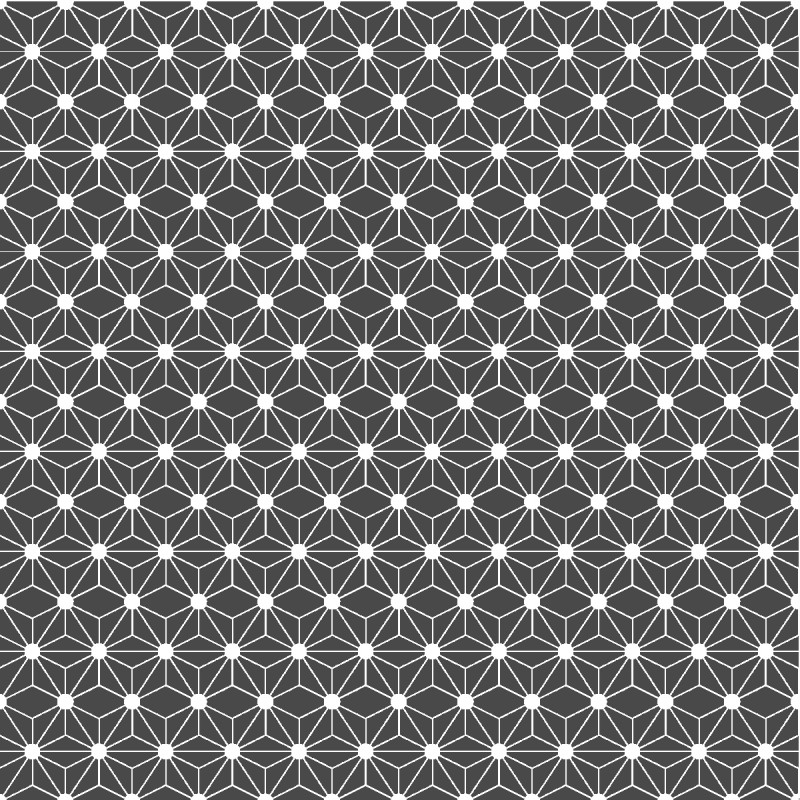 Drap Housse Géométrique Noir & Blanc - Motif Asanoha