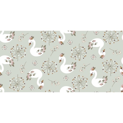 Drap Housse Enfant Cygnes et Pissenlits – Douceur Pastel