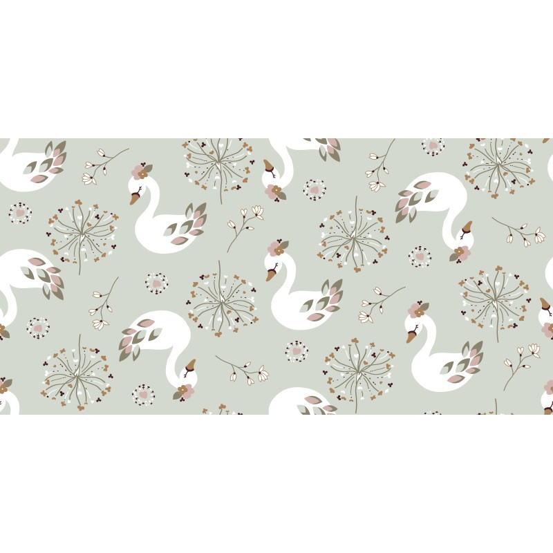 Drap Housse Enfant Cygnes et Pissenlits – Douceur Pastel