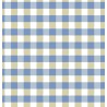 Drap Housse Vichy Bleu & Sable – Confection Française