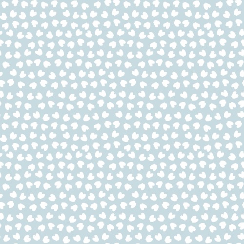 Drap Housse Cœur Nuage Bleu Doux