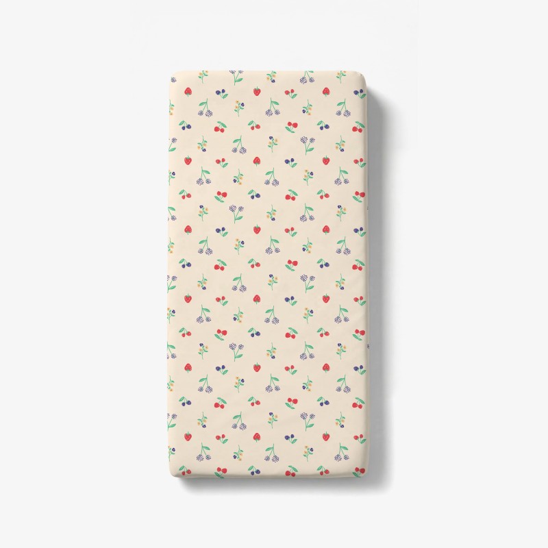 Drap housse fleuri coloré - Qualité française