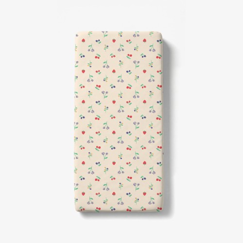 Drap housse fleuri coloré - Qualité française