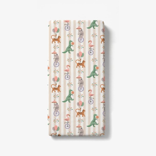 Drap housse motif animalier ludique - Fabrication Française